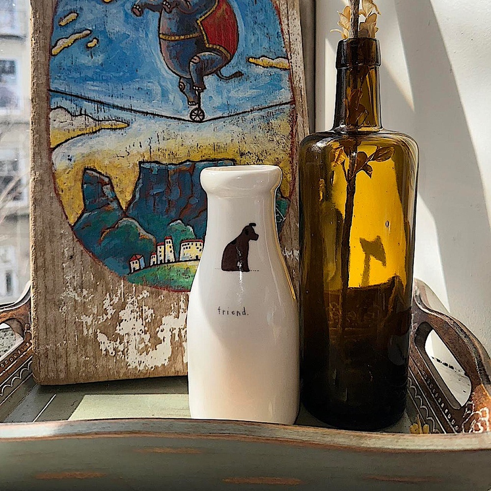 Handmade Ceramic Milk Jug Friend Vase via Beth Mueller Cottagecore  (Signed)